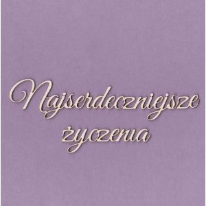 Tekturka Crafty Moly Napis G2 - Najserdeczniejsze życzenia
